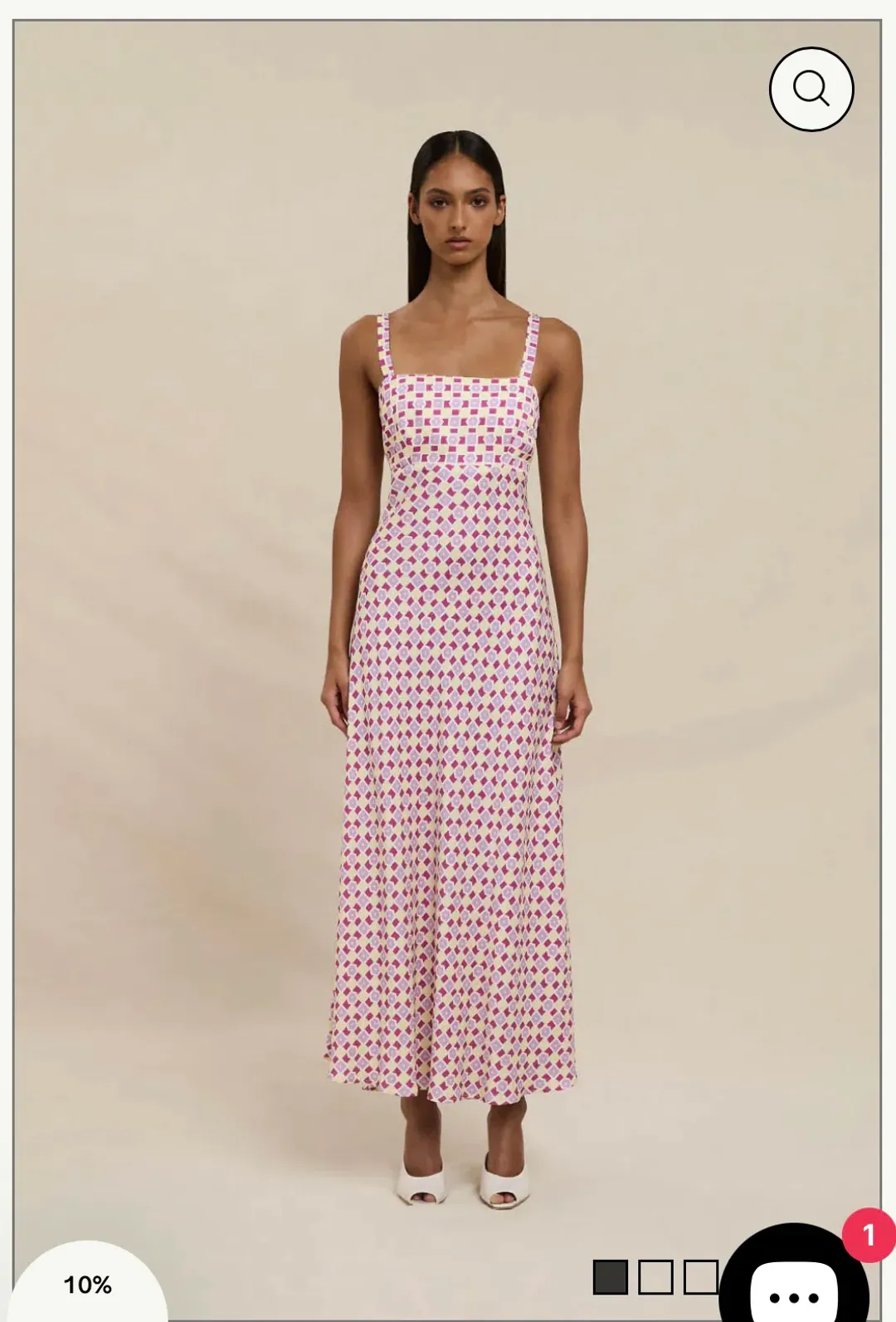 BY JOHNNY. Zinnia Geo Bias Midi Dress for rent on The Volte - main image