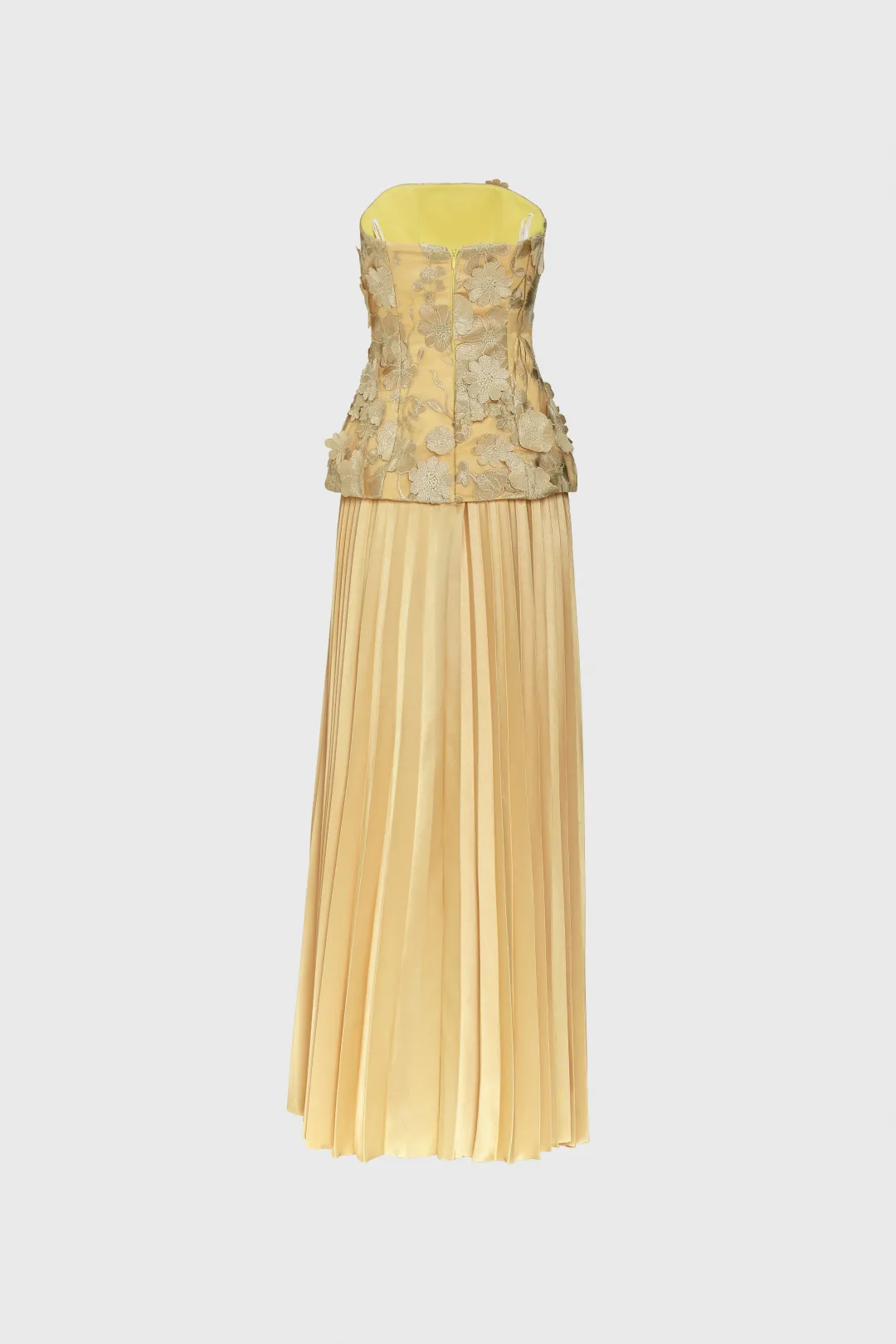 Justin Tong Cascade Pleated Gown Size 10 for rent on The Volte - main image