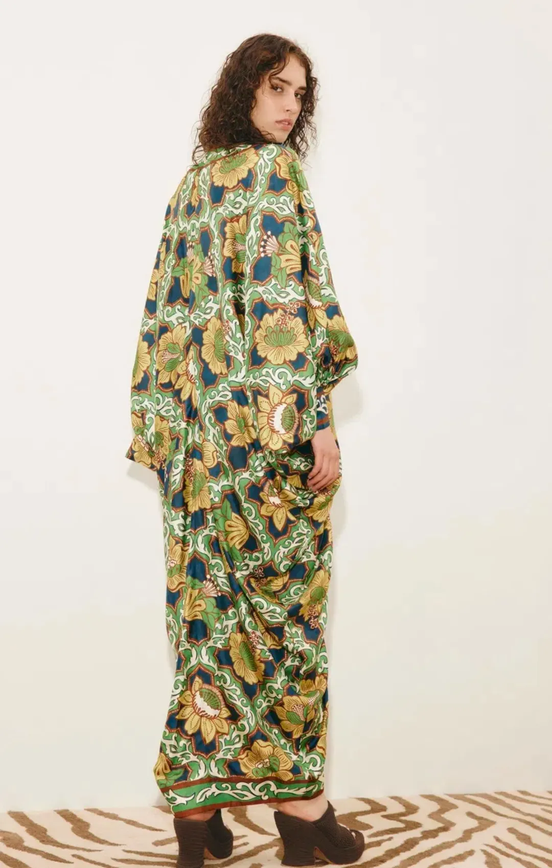 Alémais Liana V Neck Silk Midi Size 14 for rent on The Volte - main image