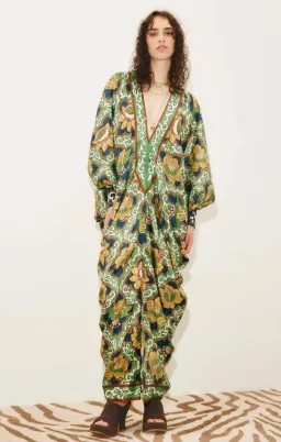 Alémais Liana V Neck Silk Midi Size 14 for rent on The Volte - image 1