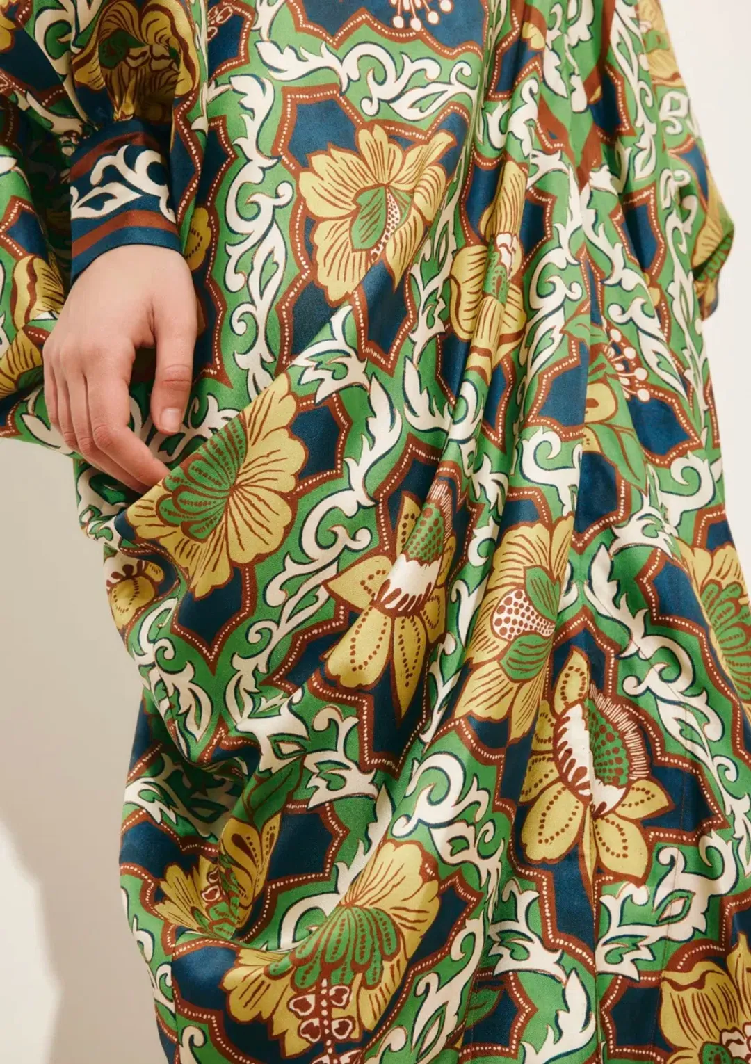 Alémais Liana V Neck Silk Midi Size 14 for rent on The Volte - main image