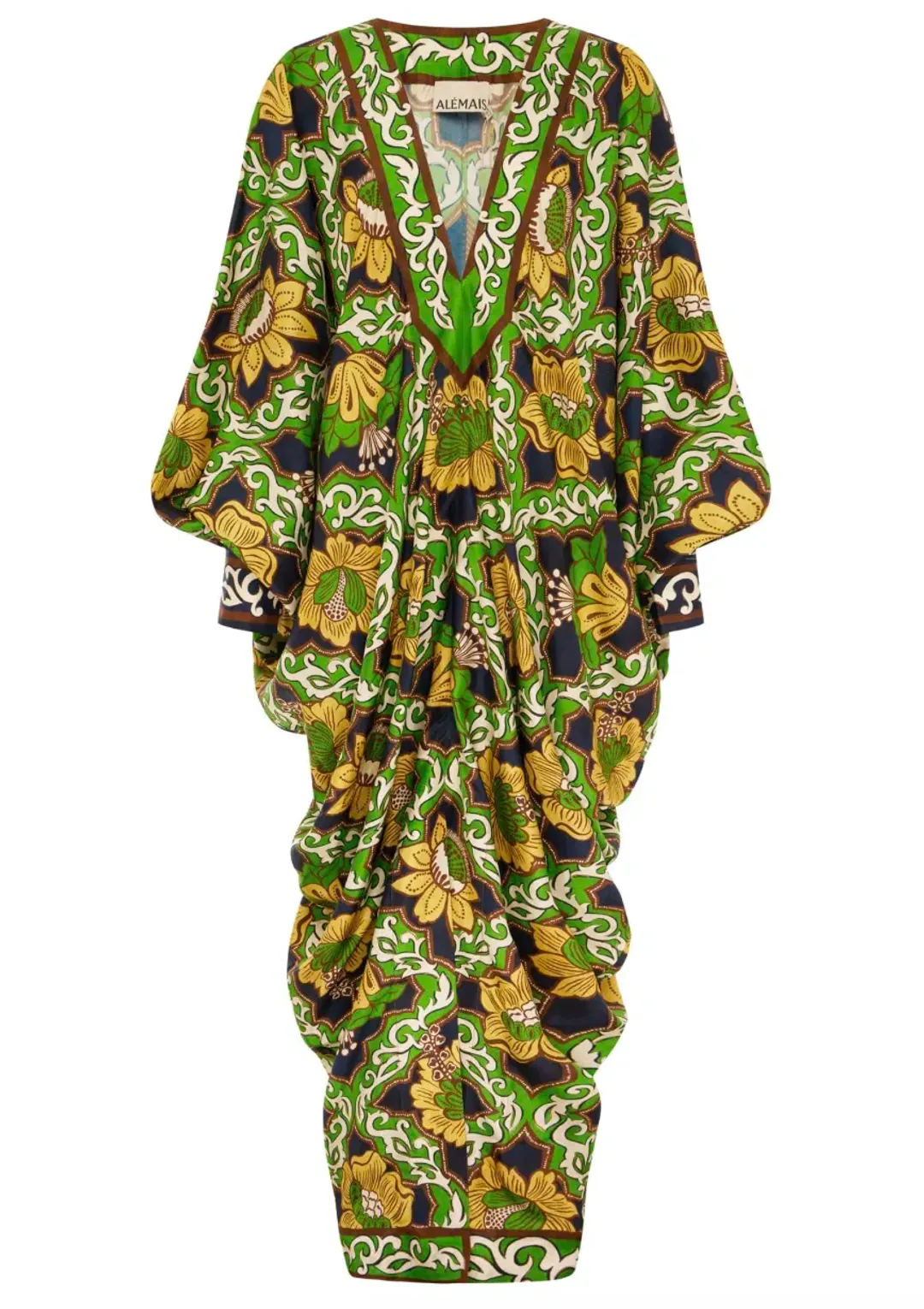 Alémais Liana V Neck Silk Midi Size 16 for rent on The Volte - main image