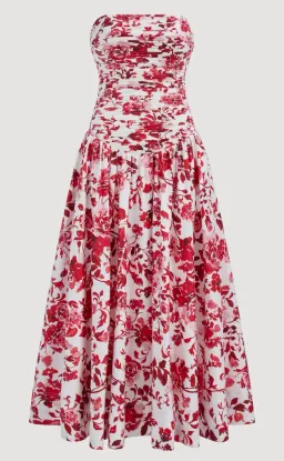 Aje Marigold Rose Ink Midi Dress for rent on The Volte - image 1