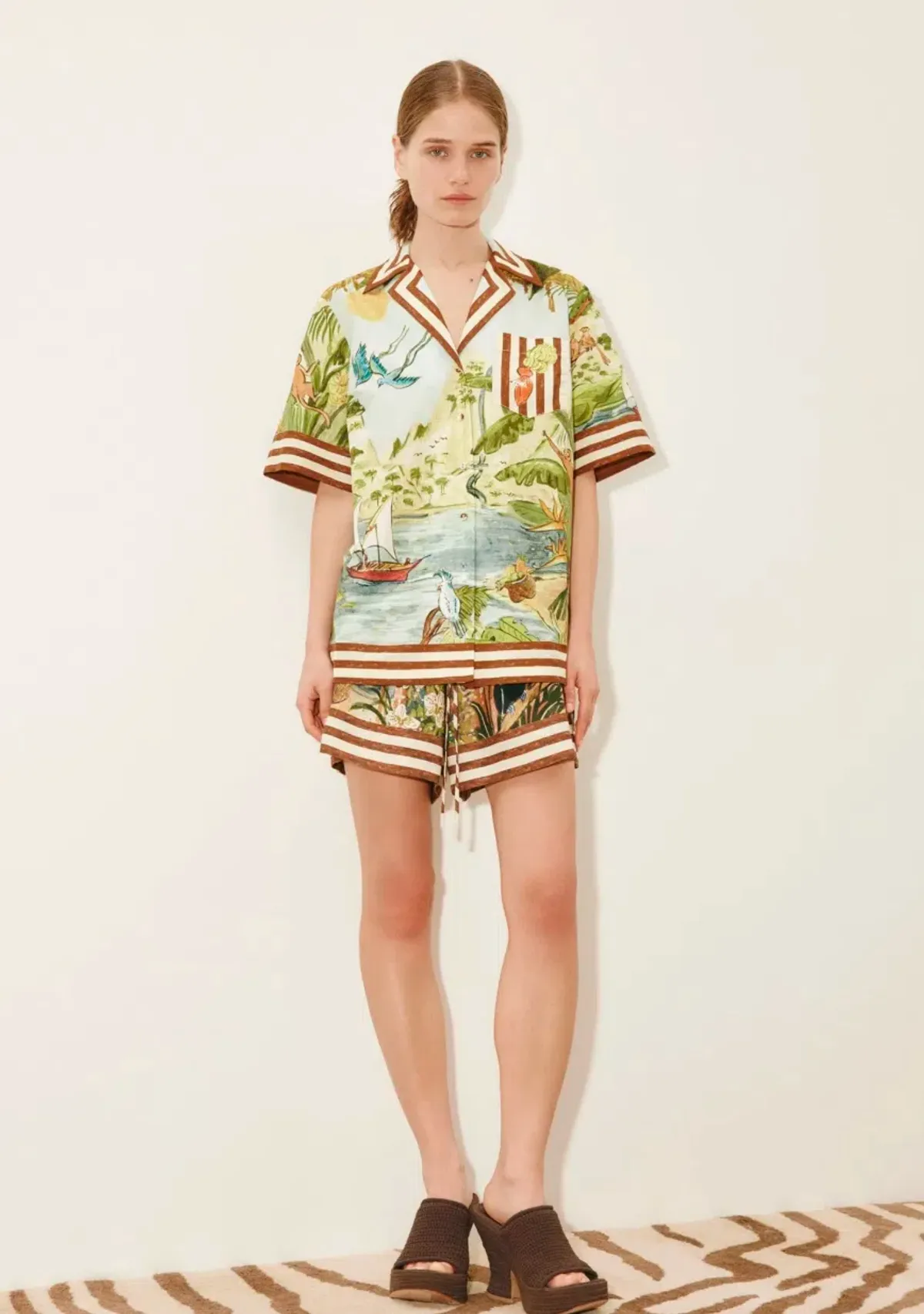 Alémais Toucan Tango Shirt and Short Set Size 16AU for rent on The Volte - main image