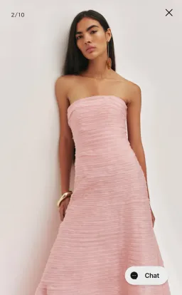 Aje Soundscape Maxi Dress in Chalk Pink, size 12 for rent on The Volte - image 2