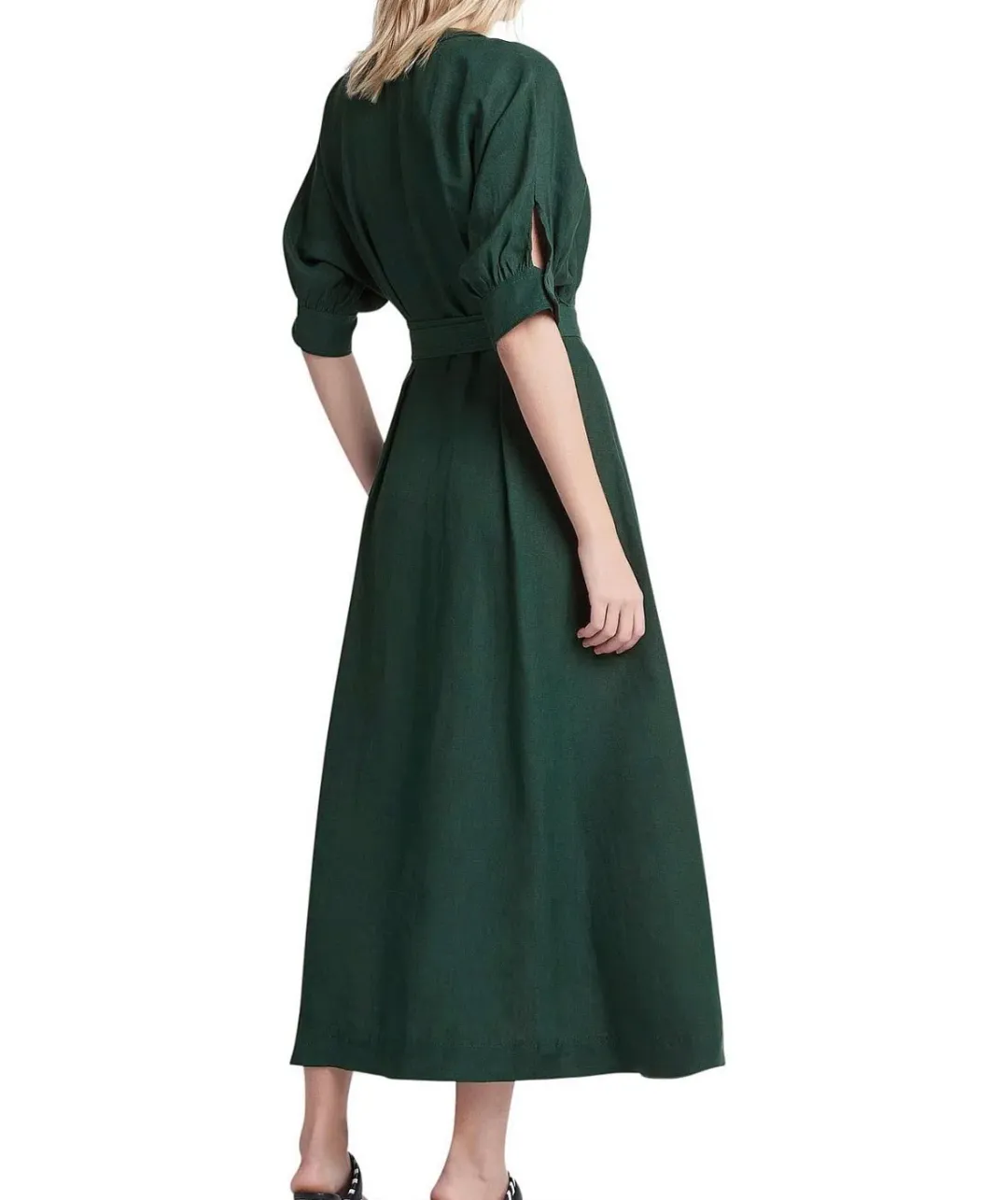 Aje Ennoble Dress Emerald Green Size 8 for rent on The Volte - main image
