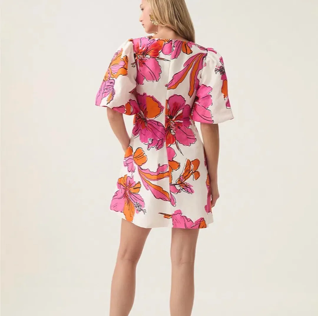 Aje Overflow Knotted Mini Dress Size 8 for rent on The Volte - main image