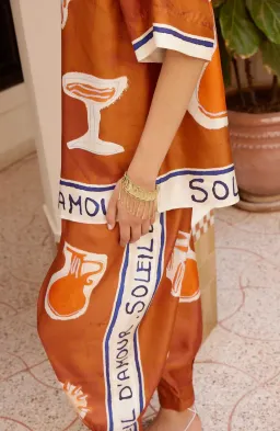 Alémais soleil d'amour tapered silk pant size 16AU for rent on The Volte - image 6