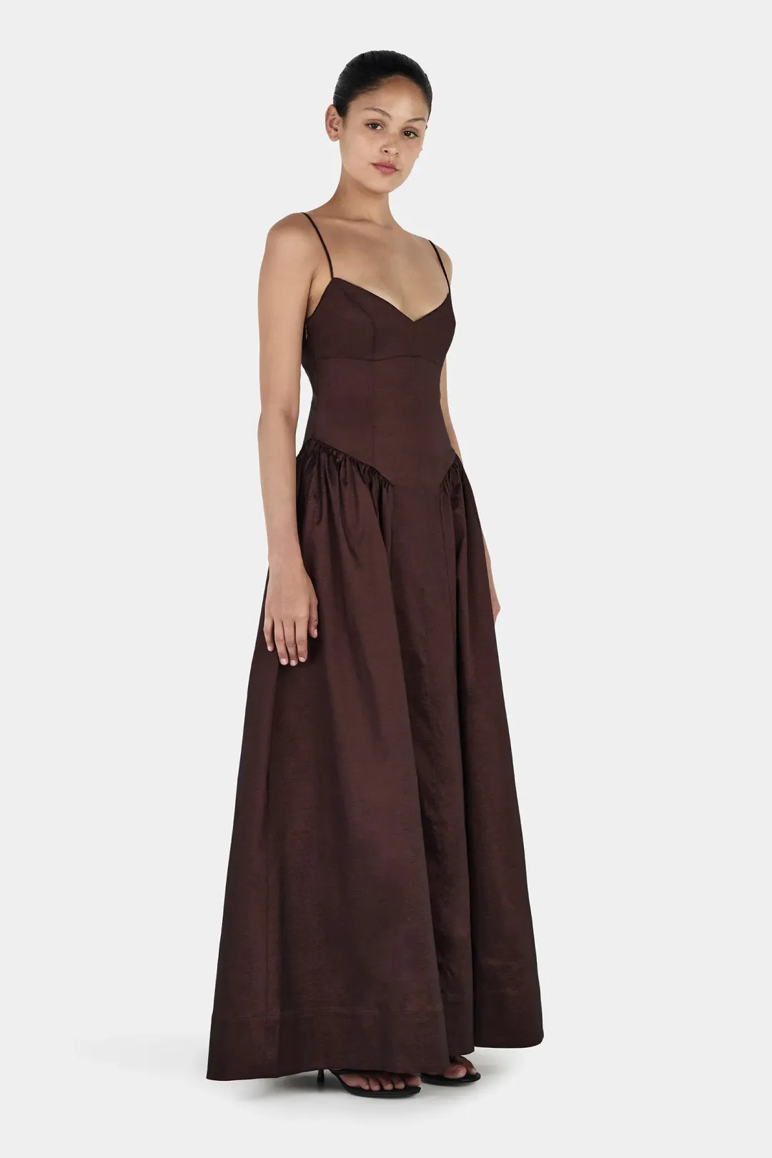 Hansen And Gretel Bellini Gown Chocolate Size 12 for rent on The Volte - main image