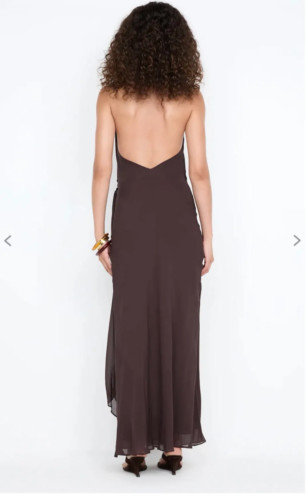 SONEVA WRAP DRESS - DARK CHOCOLATE  for rent on The Volte - main image