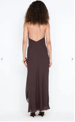 SONEVA WRAP DRESS - DARK CHOCOLATE  for rent on The Volte - image 2