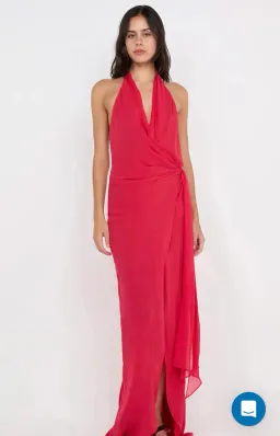 BEC AND BRIDGE SONEVA WRAP DRESS IN STRAWBERRY for rent on The Volte - image 3