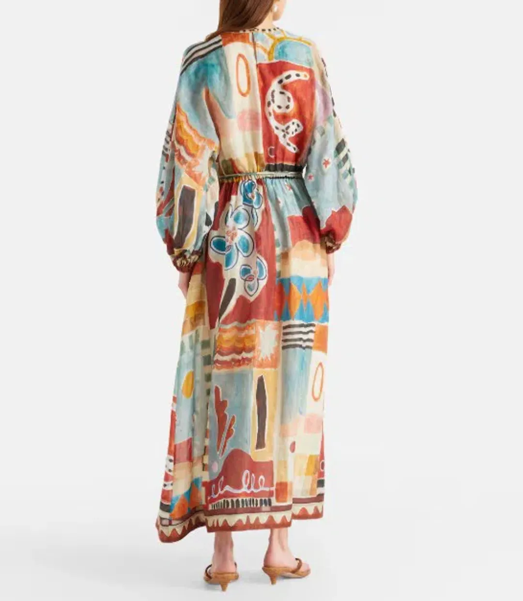 Alemais Michelle Midi Shirtdress Moroccan Print Size 10 for rent on The Volte - main image