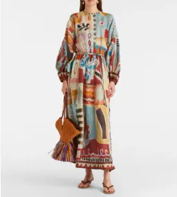 Alemais Michelle Midi Shirtdress Moroccan Print Size 10 for rent on The Volte - image 1