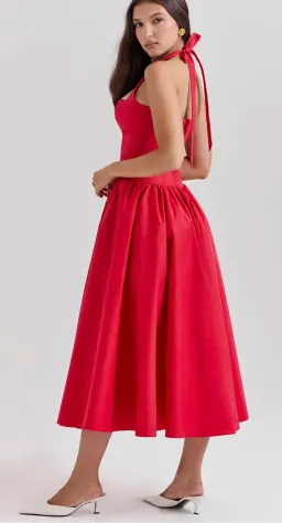 House of CB - Coquette - Scarlett Halter Midi Dress - Size Small, Cup A-B for rent on The Volte - image 2
