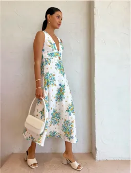 By Johnny - Roma Floral Midi Dress - Size 6  for rent on The Volte - image 2