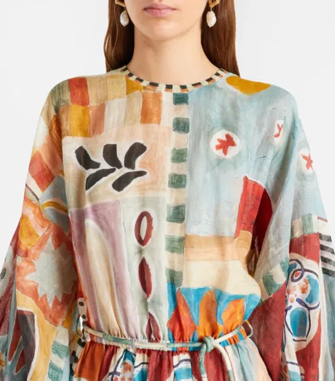 Alemais Michelle Midi Shirtdress Moroccan Print Size 12 for rent on The Volte - main image