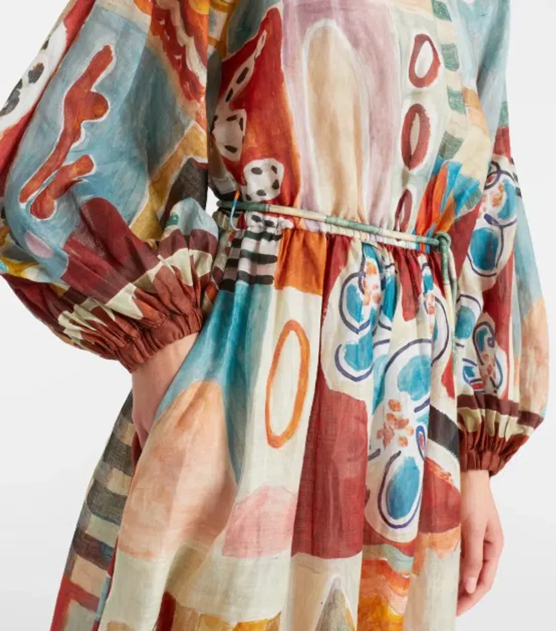 Alemais Michelle Midi Shirtdress Moroccan Print Size 12 for rent on The Volte - main image