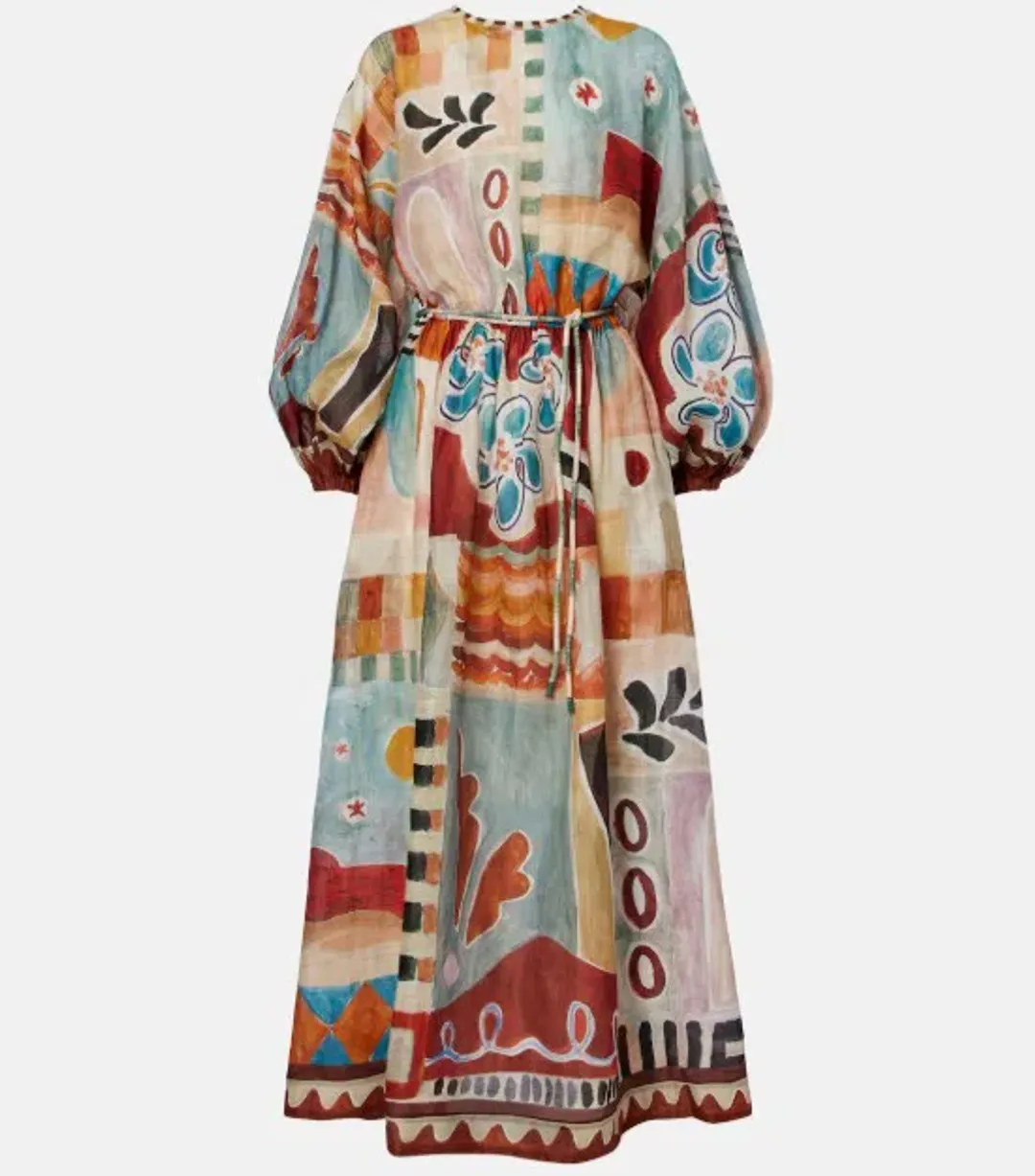 Alemais Michelle Midi Shirtdress Moroccan Print Size 12 for rent on The Volte - main image