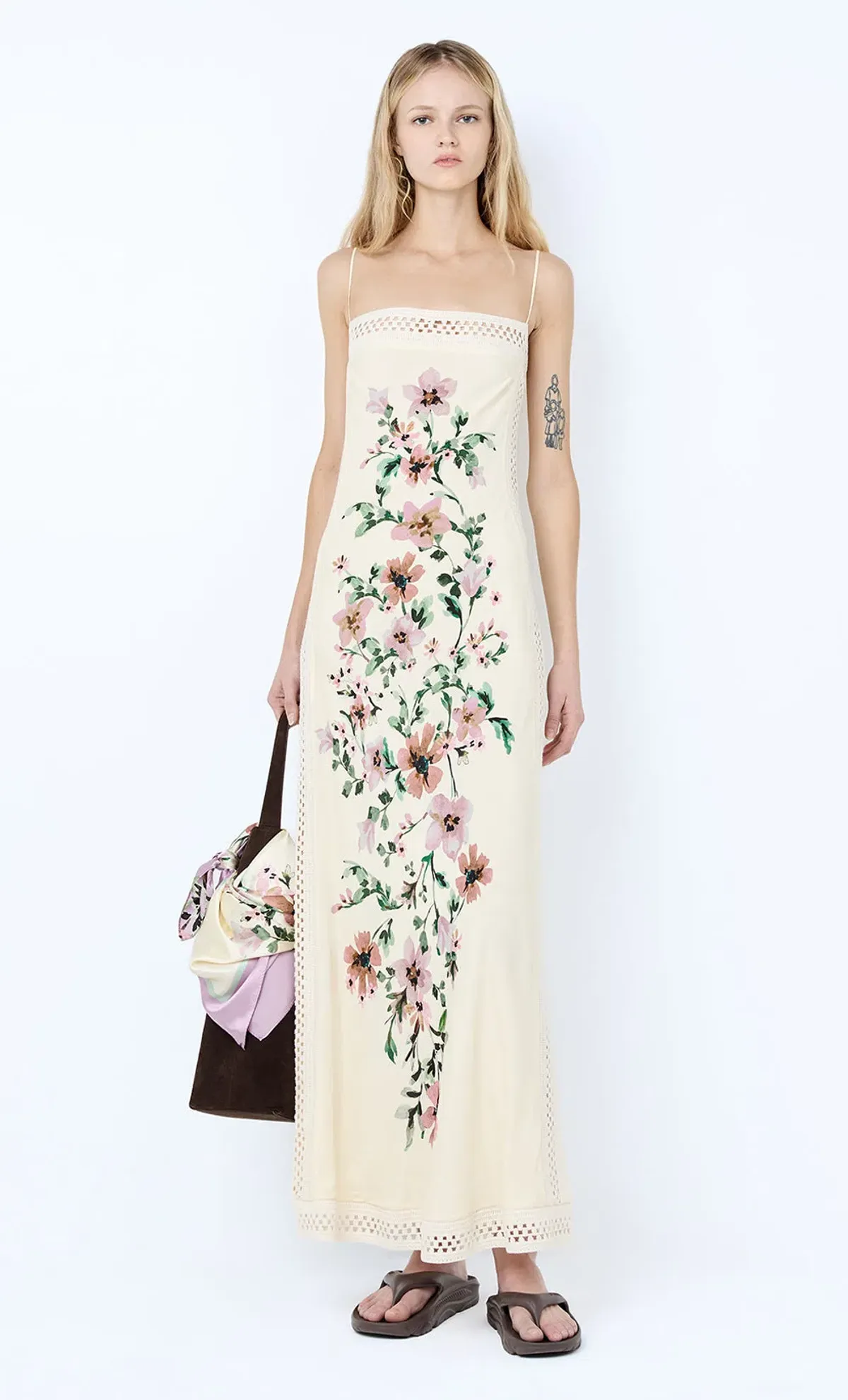 Bec & Bridge CAMELIA MAXI DRESS CREAM GARDENIA FLORAL Size 6 for rent on The Volte - main image