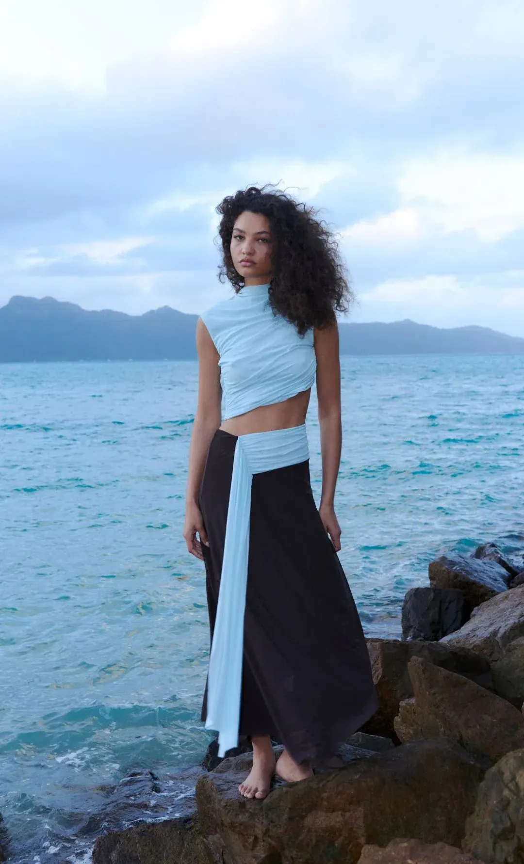 Bec + Bridge CONNI ASYM MIDI DRESS Size 8 for rent on The Volte - main image