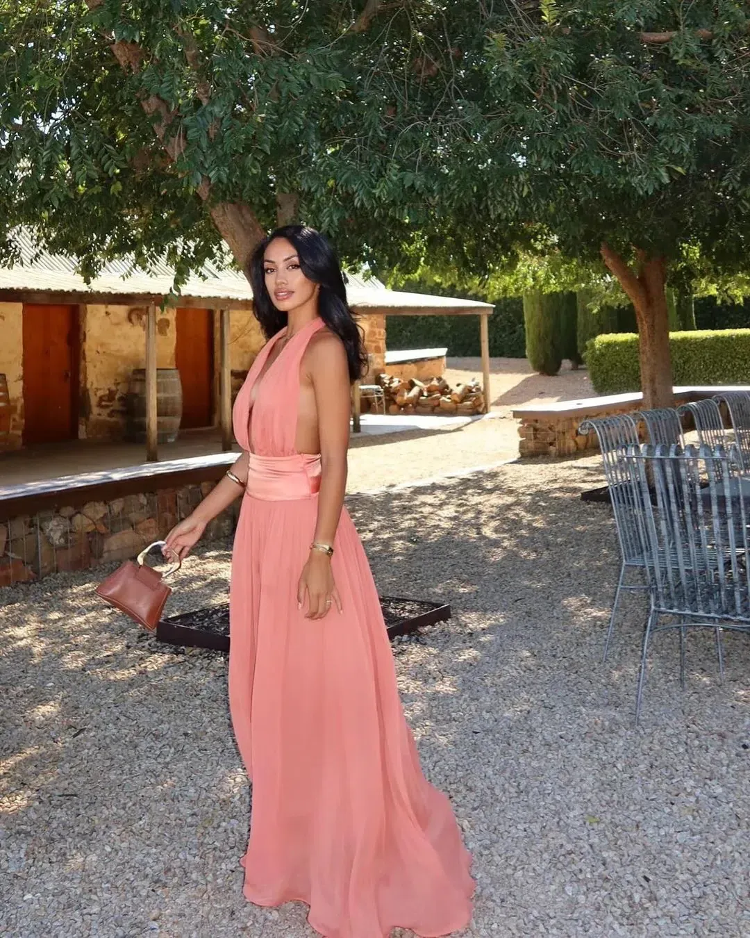 Arcina Ori Serena Maxi Dress in Coral Size Small for rent on The Volte - main image