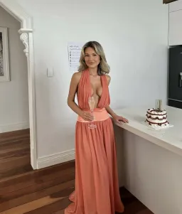 Arcina Ori Serena Maxi Dress in Coral Size Small for rent on The Volte - image 16