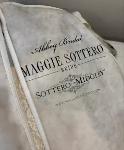 Maggie Sottero “Trinity” Wedding Dress in Champagne, Size 10 for rent on The Volte - image 6