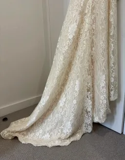 Maggie Sottero “Trinity” Wedding Dress in Champagne, Size 10 for rent on The Volte - image 9