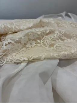 Maggie Sottero “Trinity” Wedding Dress in Champagne, Size 10 for rent on The Volte - image 10