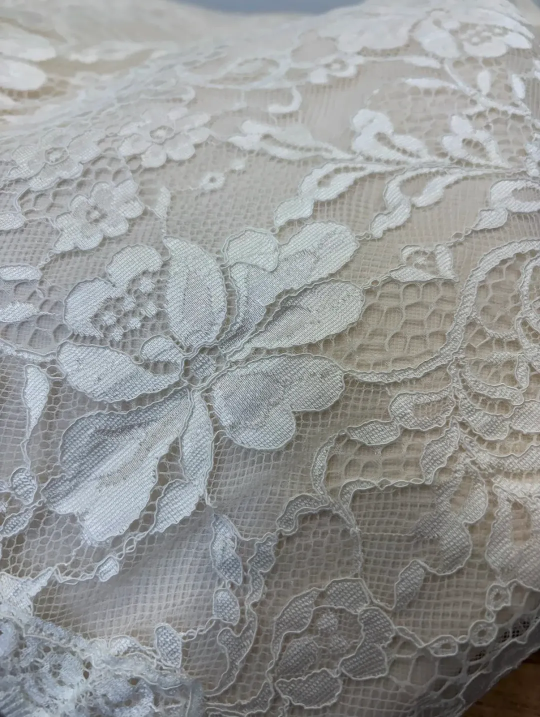 Maggie Sottero “Trinity” Wedding Dress in Champagne, Size 10 for rent on The Volte - main image