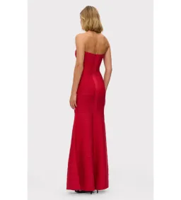 Herve Leger The Sara Gown Lipstick Red Size S/AU 8-10 for rent on The Volte - image 2