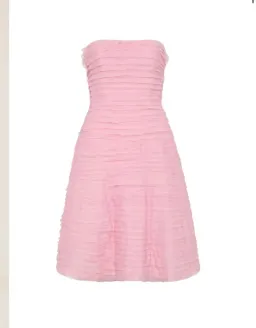 AJE SOUNDSCAPE MINI DRESS IN CHALK PINK SIZE AU 8 for rent on The Volte - image 3