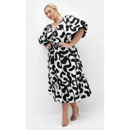 City Chic Jana dress Sz XS Lady Luck Geo print  for rent on The Volte - image 1