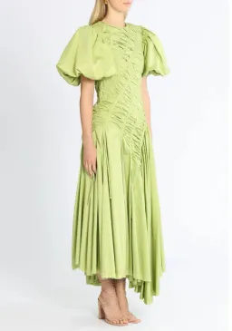 Aje Siren Drawstring Midi Dress Green Size 6 for rent on The Volte - image 4