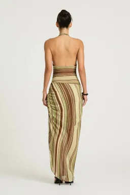BENNI Marnie Maxi dress - Earth Stripe - Size 10 for rent on The Volte - image 3