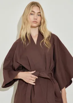 Maison Essentiele Kimono Brown Size small / medium Aus 10-12 for rent on The Volte - image 3