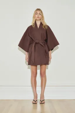 Maison Essentiele Kimono Brown Size small / medium Aus 10-12 for rent on The Volte - image 1