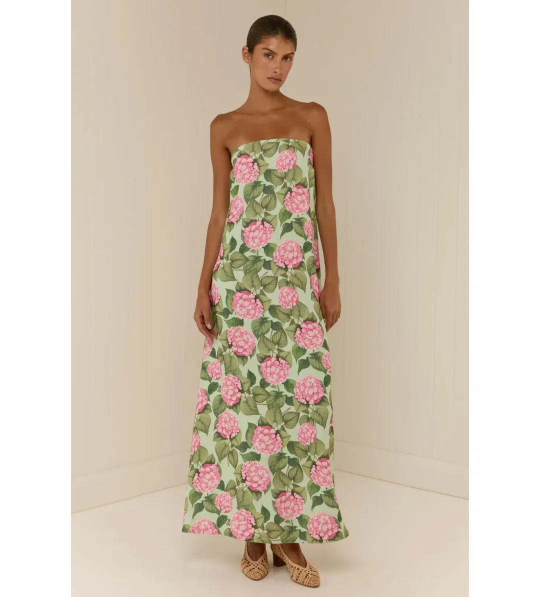 Palm Noosa Alessia Maxi Dress Pink Jardin Size 10 for rent on The Volte - main image