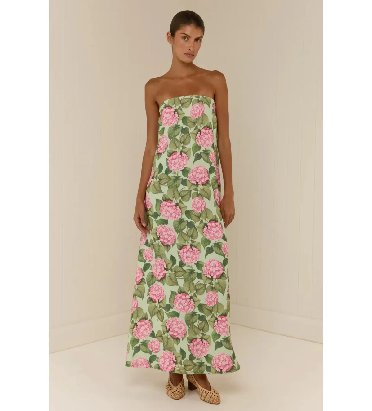 Palm Noosa Alessia Maxi Dress Pink Jardin Size 10 for rent on The Volte - main image