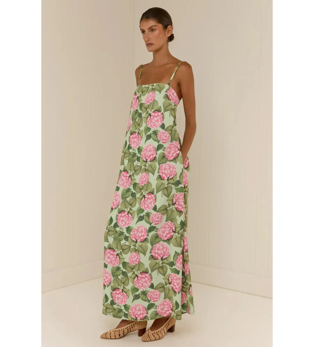 Palm Noosa Alessia Maxi Dress Pink Jardin Size 12 for rent on The Volte - main image
