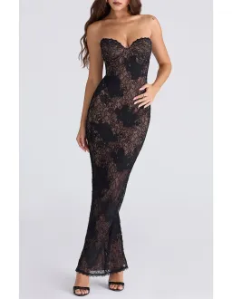 HOUSE OF CB LUCIENNE STRETCH LACE MAXI DRESS for rent on The Volte - image 1
