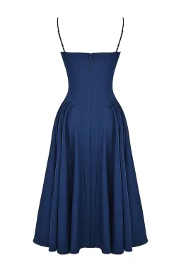 House of CB Samaria French Navy Corset Sundress Size S/AU 8  for rent on The Volte - image 8