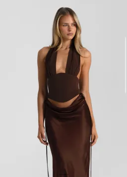 NATALIE ROLT BRONTE + EVELYN SET ESPRESSO SIZE 0/AU 6 for rent on The Volte - image 2