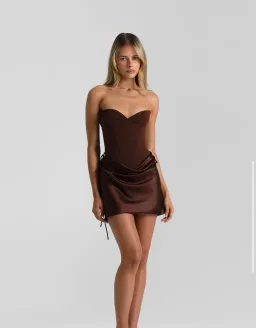 Natalie Rolt Verity Bustier + Evelyn Mini in Espresso SIZE 0/AU 6 for rent on The Volte - image 2
