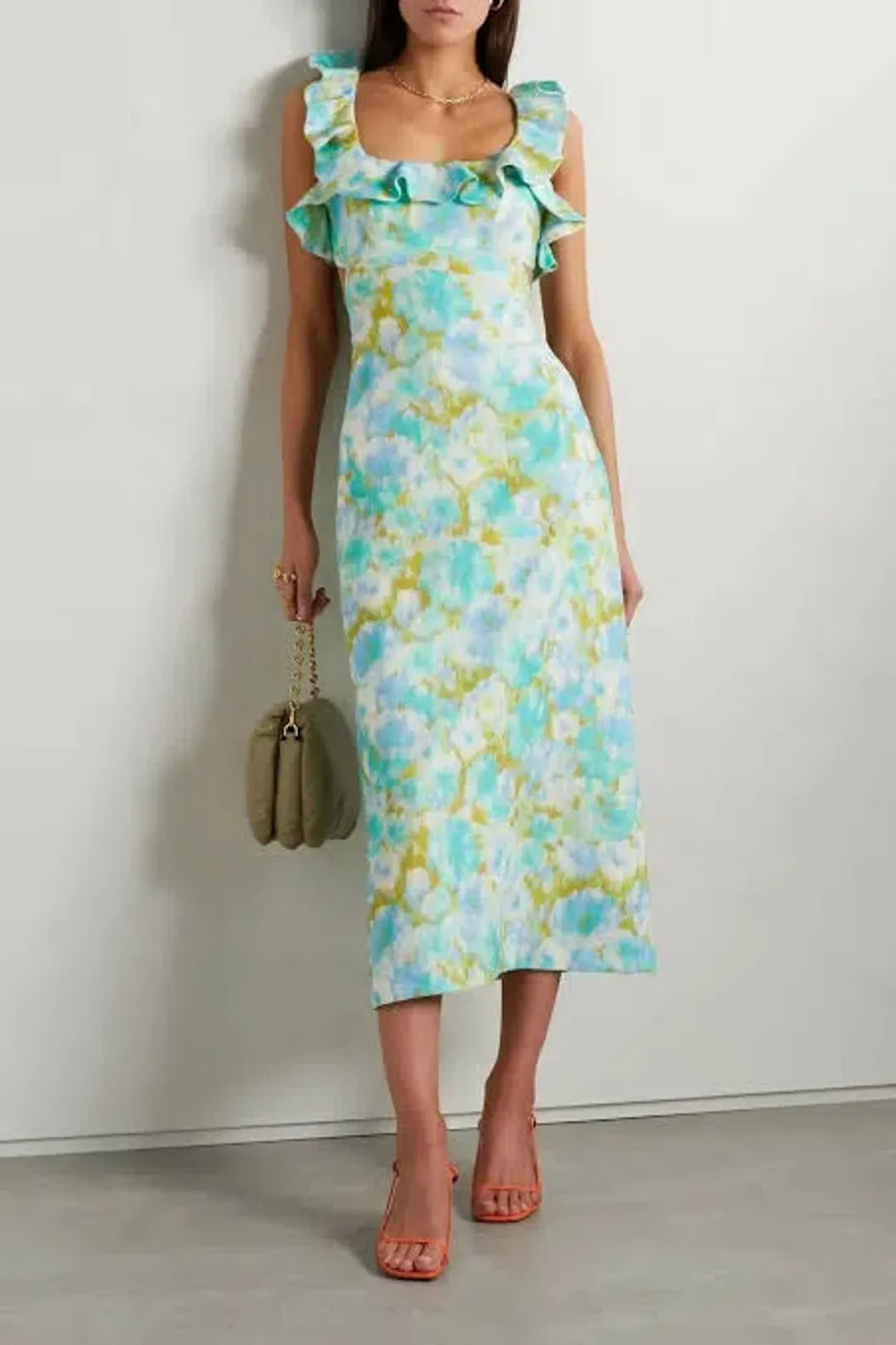 Zimmermann High Tide Frill Midi Dress size 0 / 8 for rent on The Volte - main image