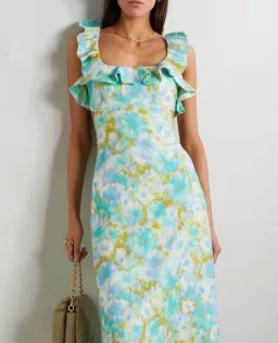 Zimmermann High Tide Frill Midi Dress size 0 / 8 for rent on The Volte - image 3