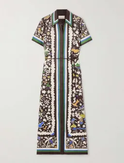 Alemais Maroc Shirtdress Midi Brown Moroccan Print Size 16 for rent on The Volte - image 6