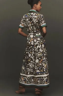 Alemais Maroc Shirtdress Midi Brown Moroccan Print Size 16 for rent on The Volte - image 5