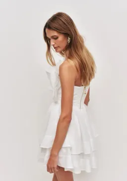 Aje Selestia Mini Dress Ivory White Size 8 for rent on The Volte - image 2